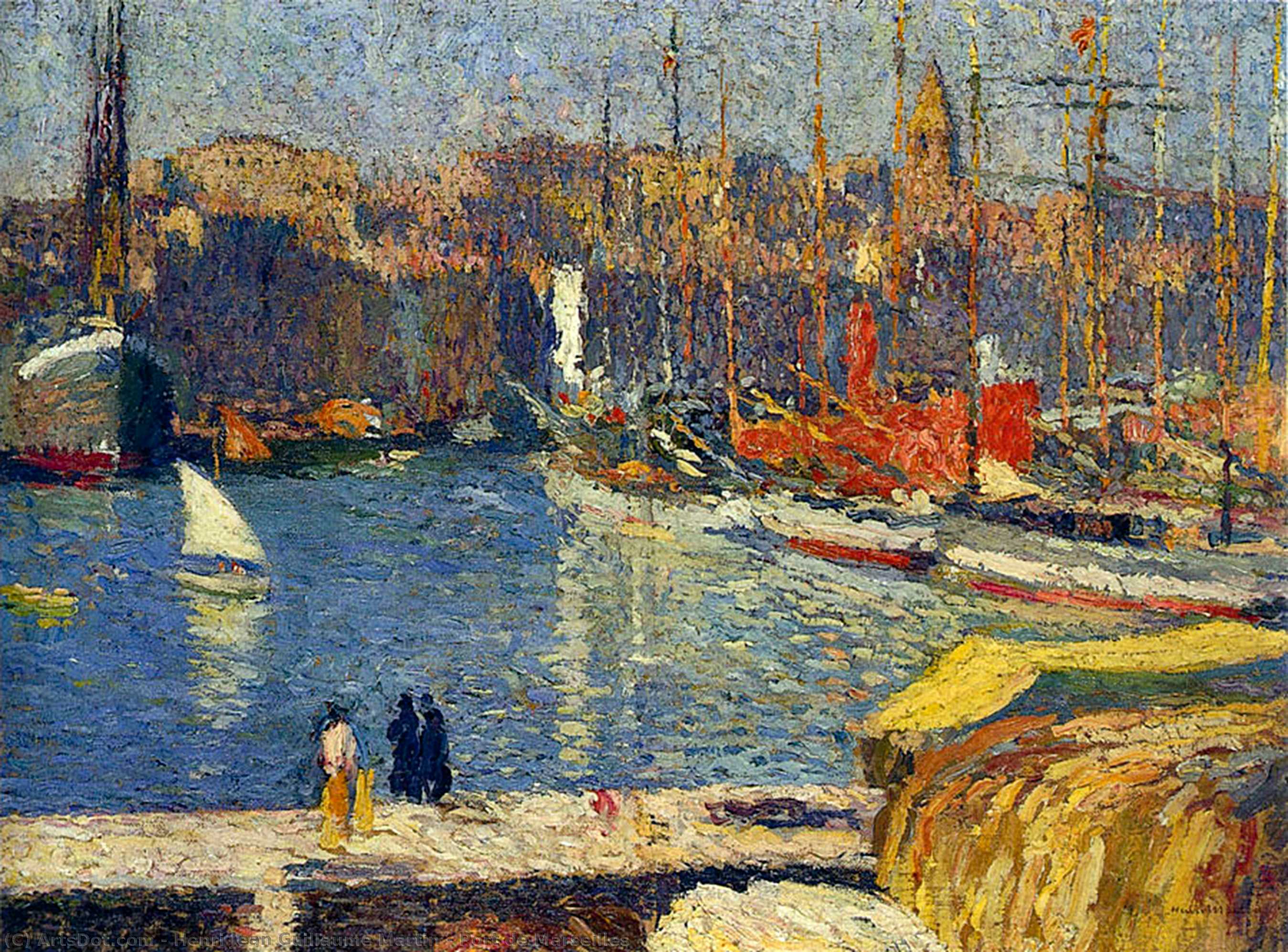 WikiOO.org - Encyclopedia of Fine Arts - Maalaus, taideteos Henri Jean Guillaume Martin - Port de Marseilles