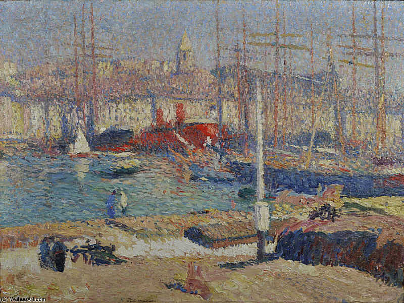 WikiOO.org - 백과 사전 - 회화, 삽화 Henri Jean Guillaume Martin - Port de Marseilles
