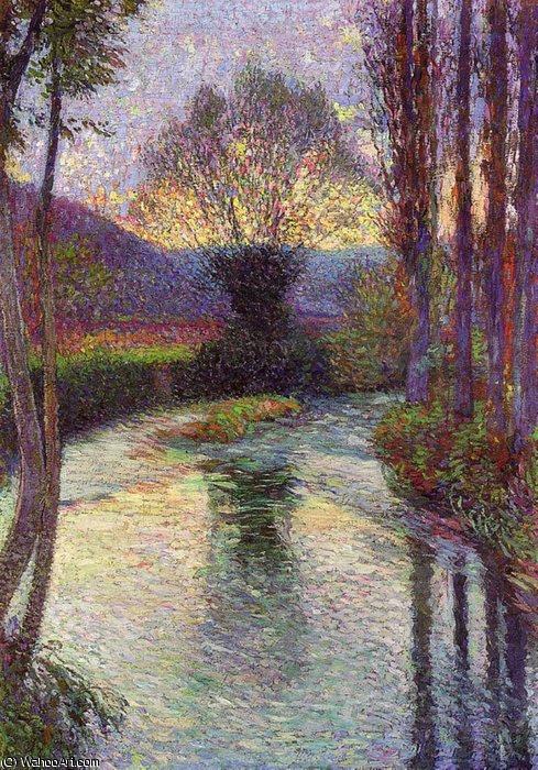 Wikioo.org - สารานุกรมวิจิตรศิลป์ - จิตรกรรม Henri Jean Guillaume Martin - Reflected Willow on the Green