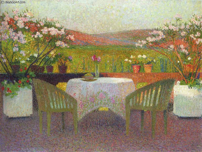 Wikioo.org - The Encyclopedia of Fine Arts - Painting, Artwork by Henri Jean Guillaume Martin - Terrace in Marquayrol