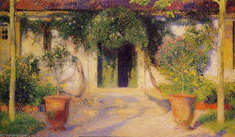 Wikioo.org - The Encyclopedia of Fine Arts - Painting, Artwork by Henri Jean Guillaume Martin - the green door