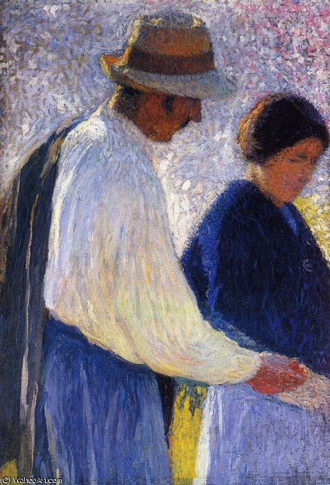 Wikioo.org - The Encyclopedia of Fine Arts - Painting, Artwork by Henri Jean Guillaume Martin - The Married Couple Study for Reapers