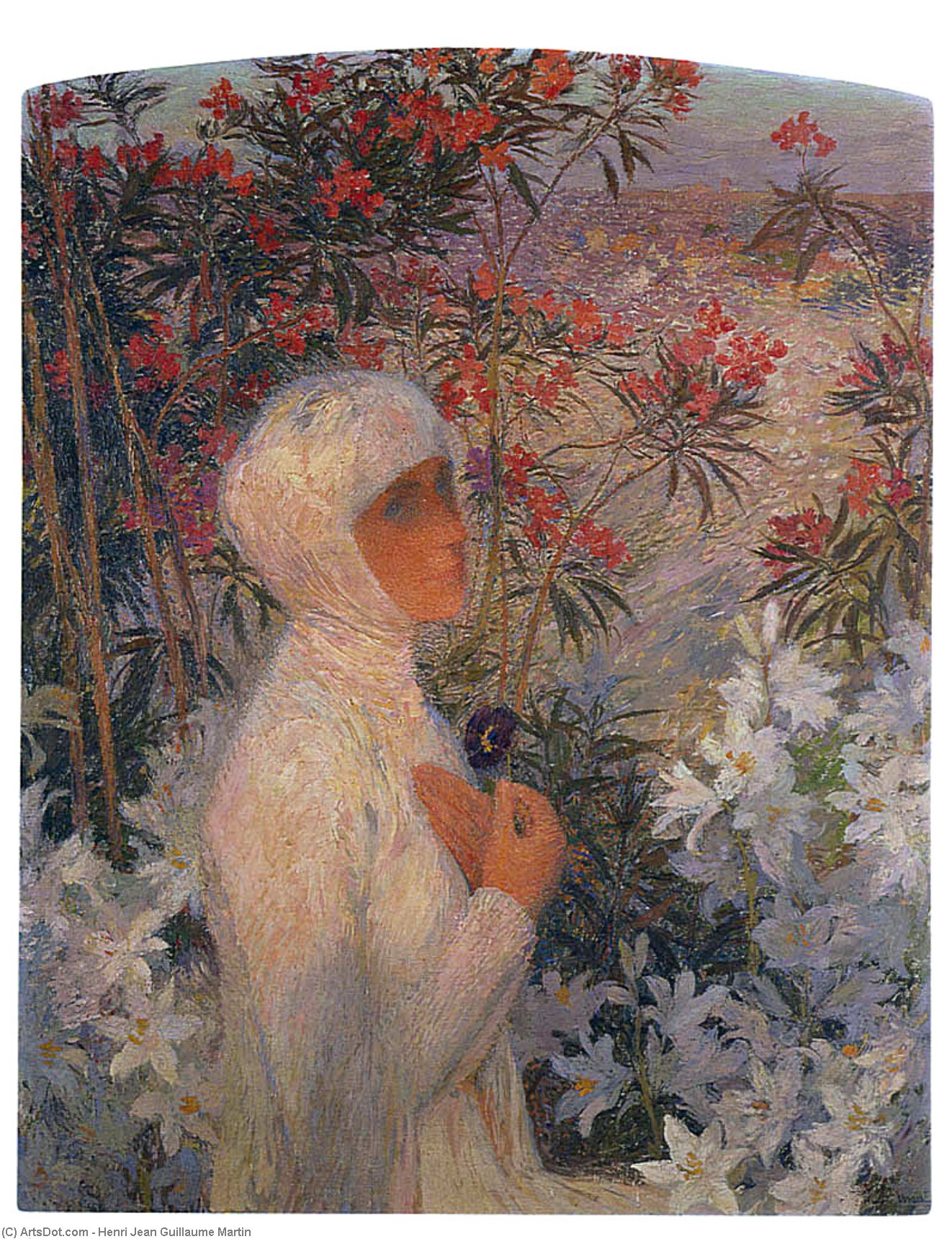 WikiOO.org - Encyclopedia of Fine Arts - Malba, Artwork Henri Jean Guillaume Martin - the poetess