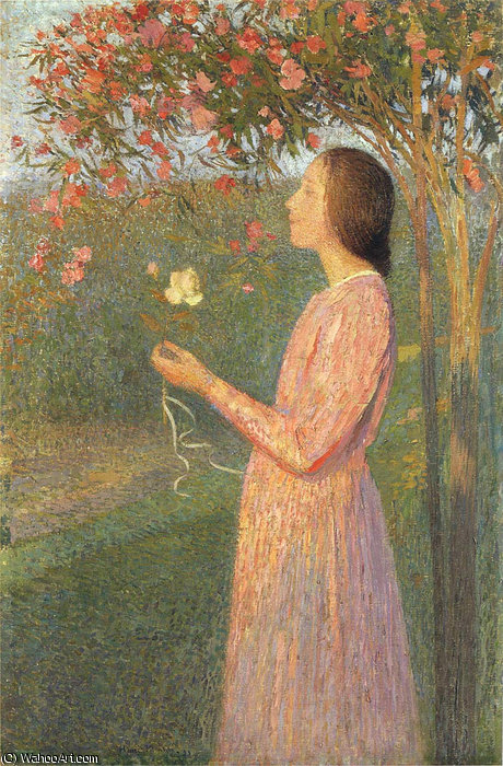 WikiOO.org - Enciclopédia das Belas Artes - Pintura, Arte por Henri Jean Guillaume Martin - the rose robe