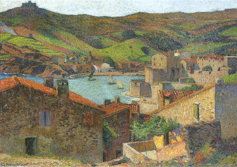 Wikioo.org - The Encyclopedia of Fine Arts - Painting, Artwork by Henri Jean Guillaume Martin - The Village at Port Collioure