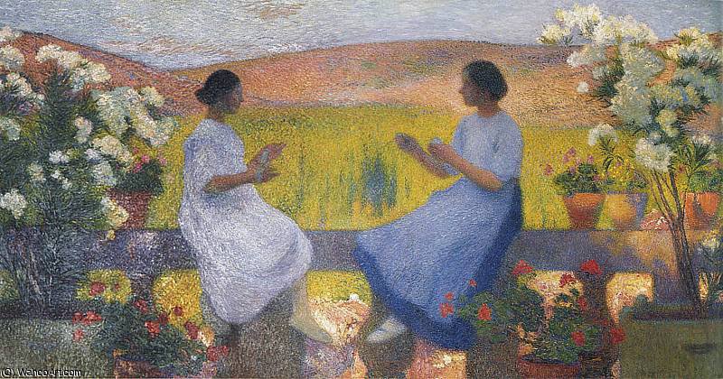 Wikioo.org - The Encyclopedia of Fine Arts - Painting, Artwork by Henri Jean Guillaume Martin - the weaving women