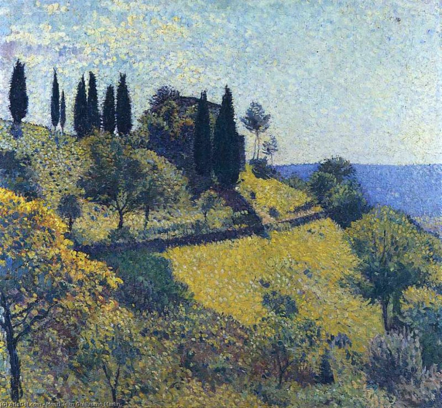 Wikioo.org - The Encyclopedia of Fine Arts - Painting, Artwork by Henri Jean Guillaume Martin - View from the Artists Studio