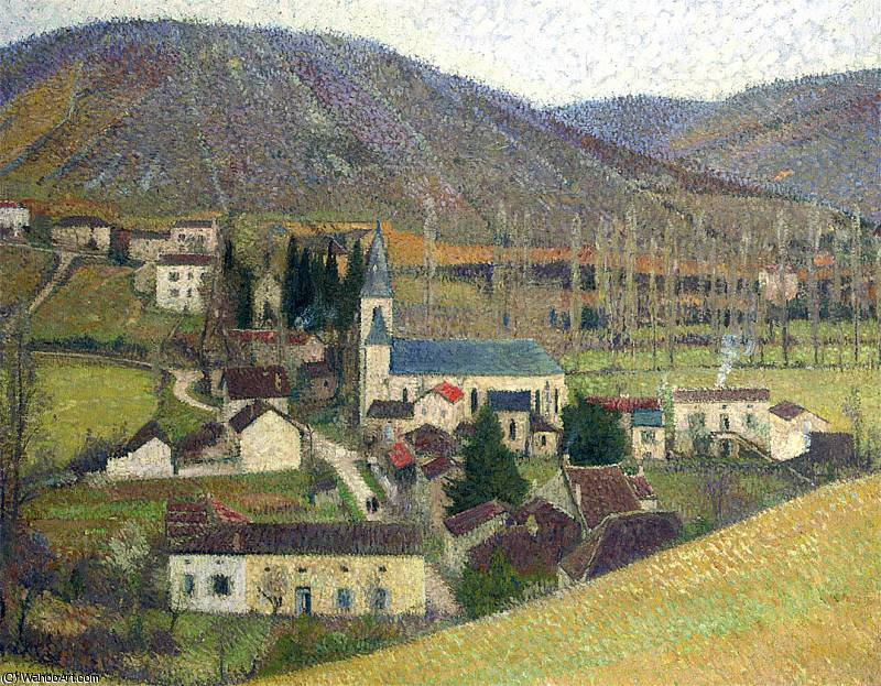 Wikioo.org - The Encyclopedia of Fine Arts - Painting, Artwork by Henri Jean Guillaume Martin - View of Labastide in Gray Weather