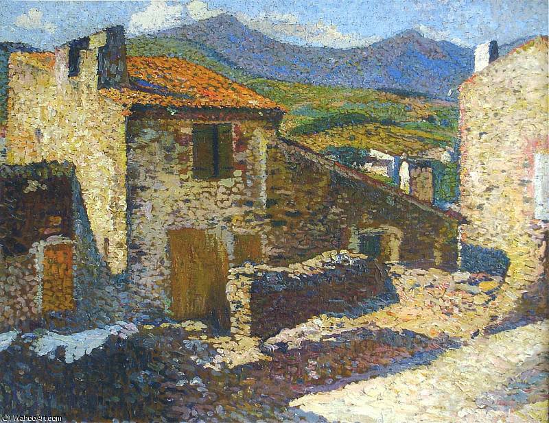Wikioo.org - The Encyclopedia of Fine Arts - Painting, Artwork by Henri Jean Guillaume Martin - Village in the Sun