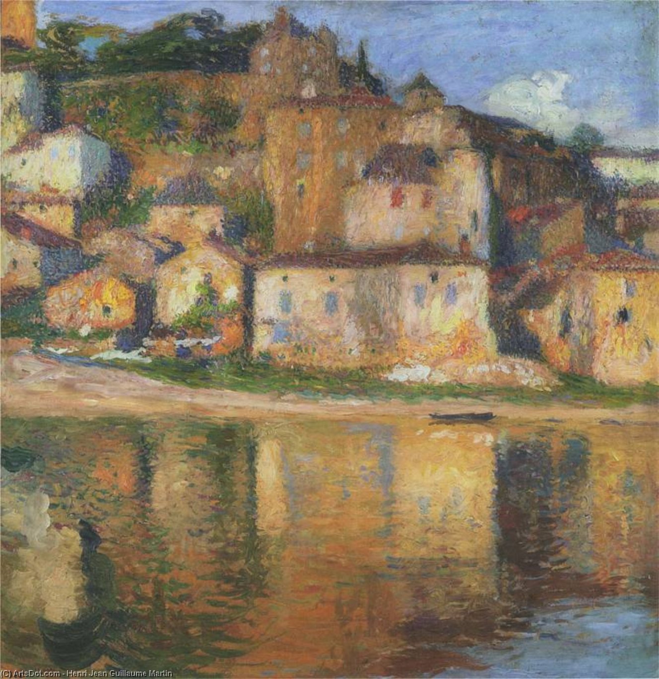 Wikioo.org - The Encyclopedia of Fine Arts - Painting, Artwork by Henri Jean Guillaume Martin - Vue de Puy l Eveque