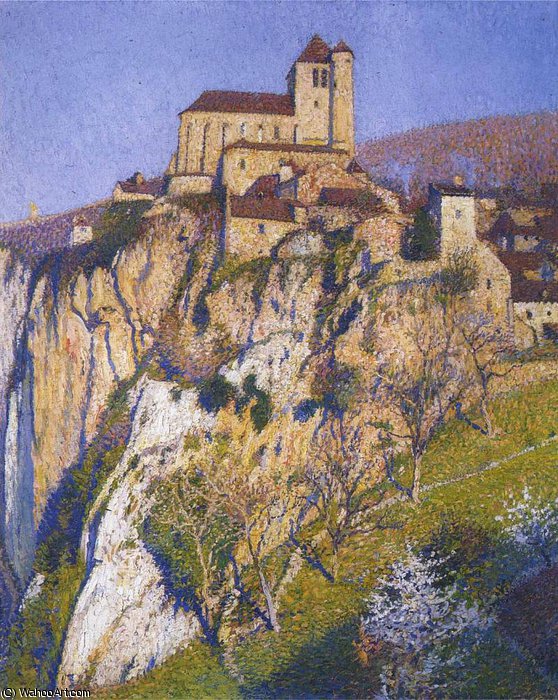 WikiOO.org - Encyclopedia of Fine Arts - Malba, Artwork Henri Jean Guillaume Martin - Vue de Saint Cirq Lapopie