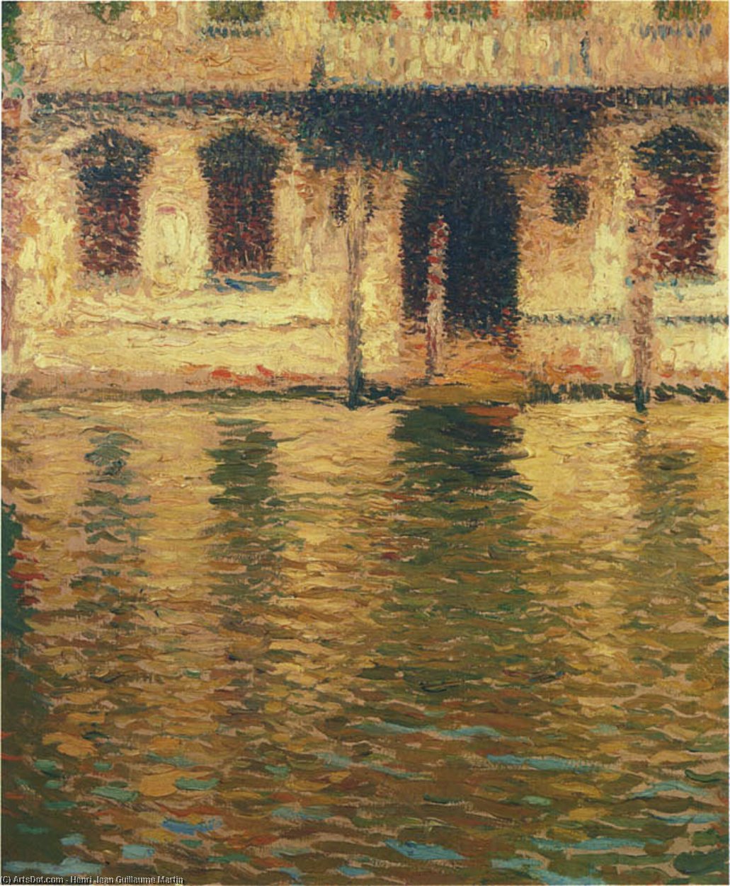 Wikioo.org - The Encyclopedia of Fine Arts - Painting, Artwork by Henri Jean Guillaume Martin - Vue du Palais en Venise