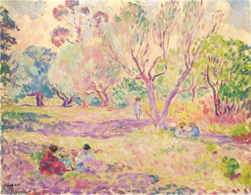 Wikioo.org - The Encyclopedia of Fine Arts - Painting, Artwork by Henri Lebasque - Afternoon in the Woods