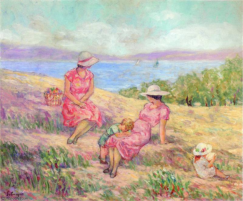 Wikioo.org - The Encyclopedia of Fine Arts - Painting, Artwork by Henri Lebasque - At the Mediterranean Coast