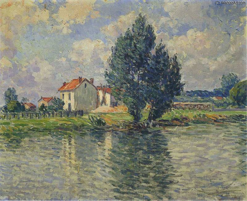 Wikioo.org - The Encyclopedia of Fine Arts - Painting, Artwork by Henri Lebasque - By the River