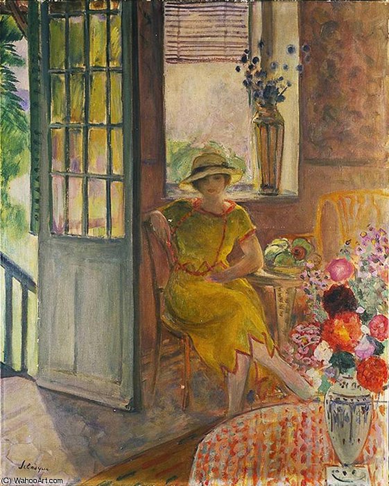 Wikioo.org - The Encyclopedia of Fine Arts - Painting, Artwork by Henri Lebasque - Nono in a Yellow Dress