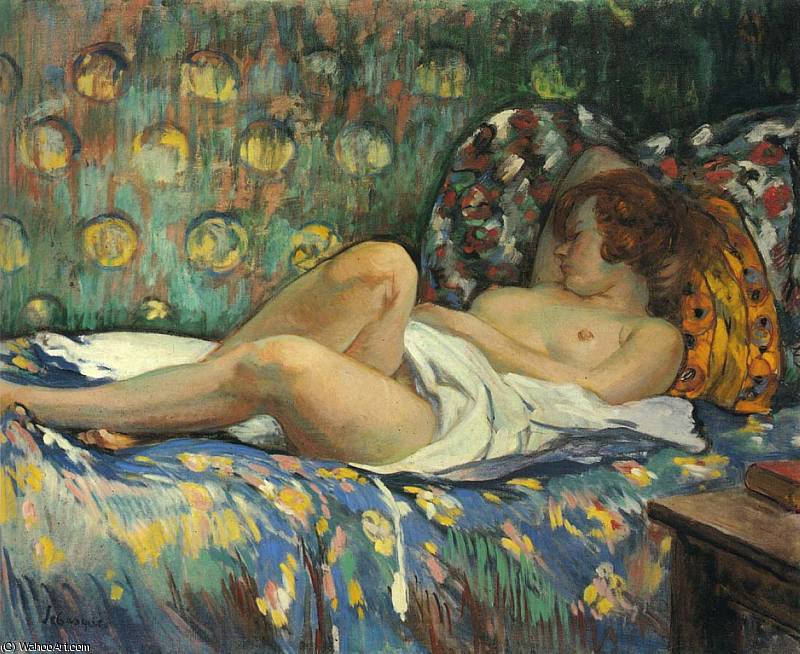Wikioo.org – La Enciclopedia de las Bellas Artes - Pintura, Obras de arte de Henri Lebasque - Desnudo en reposo