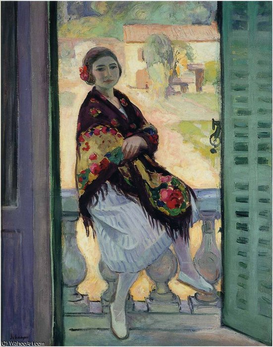 WikiOO.org - Encyclopedia of Fine Arts - Maalaus, taideteos Henri Lebasque - On the Balcony