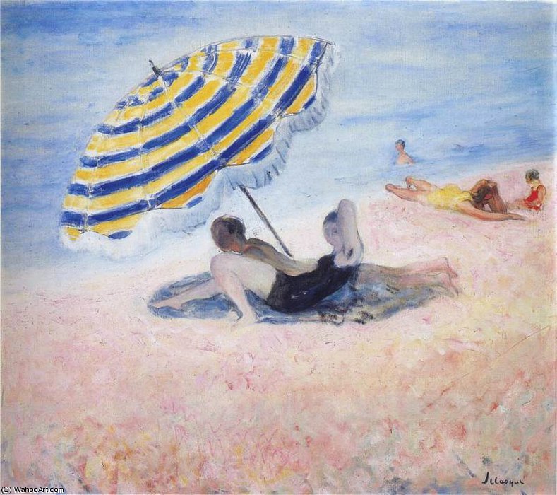 Wikioo.org - สารานุกรมวิจิตรศิลป์ - จิตรกรรม Henri Lebasque - On the Beach
