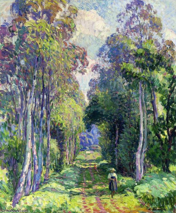 Wikioo.org - The Encyclopedia of Fine Arts - Painting, Artwork by Henri Lebasque - Pierrefonds a Walk in the Forest