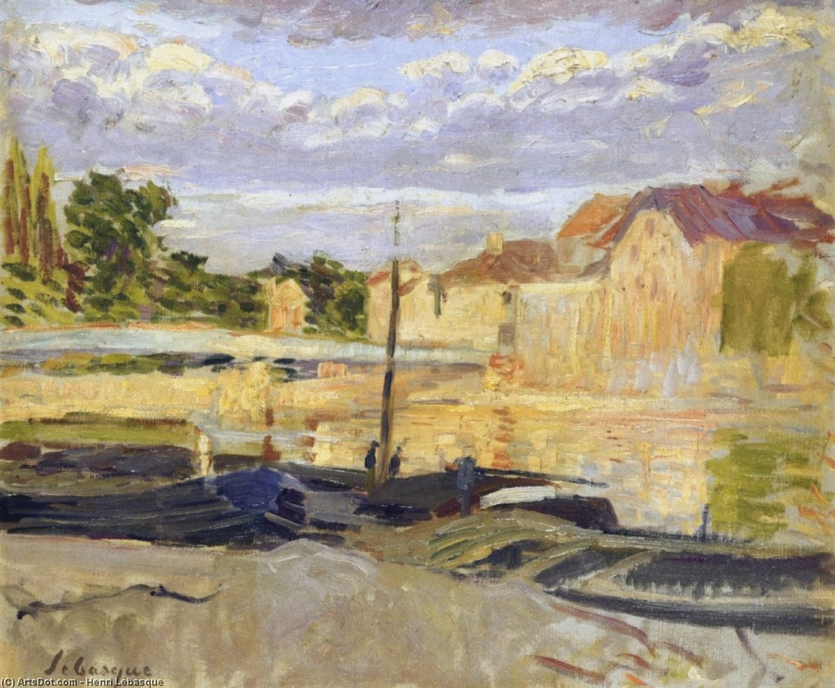 Wikioo.org - The Encyclopedia of Fine Arts - Painting, Artwork by Henri Lebasque - The Banks of the Marne at Lagny