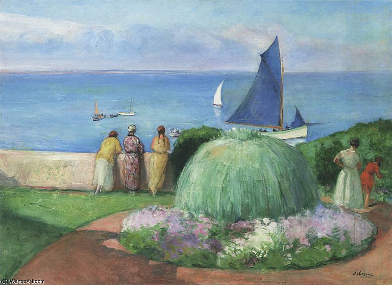 WikiOO.org - Encyclopedia of Fine Arts - Lukisan, Artwork Henri Lebasque - The Blue Sail at Prefailles