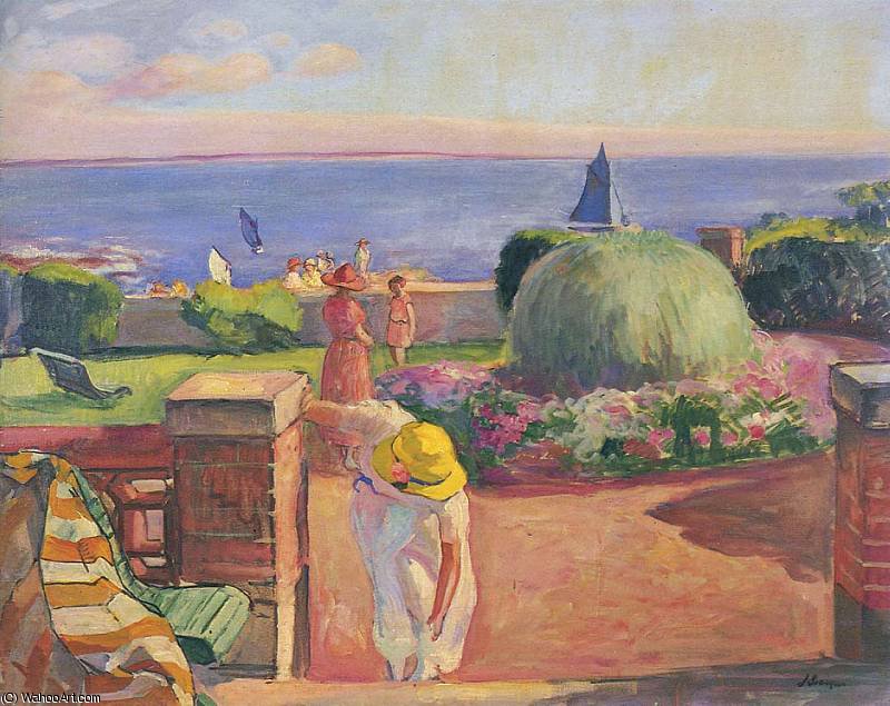 WikiOO.org - אנציקלופדיה לאמנויות יפות - ציור, יצירות אמנות Henri Lebasque - The Terrace at Prefailles