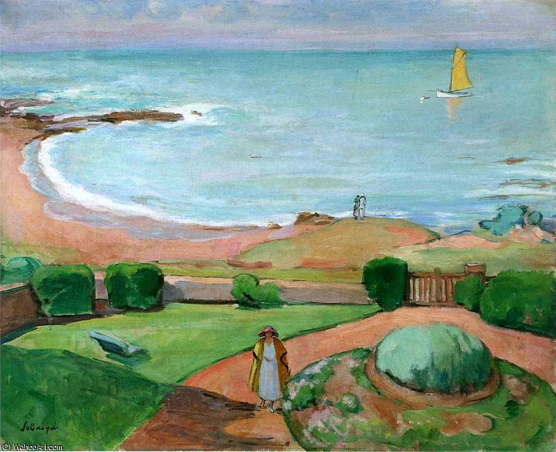 Wikioo.org - The Encyclopedia of Fine Arts - Painting, Artwork by Henri Lebasque - The Terrace at Prefailles