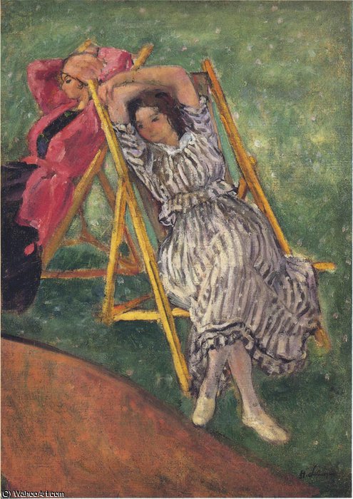 Wikioo.org - สารานุกรมวิจิตรศิลป์ - จิตรกรรม Henri Lebasque - two girls resting