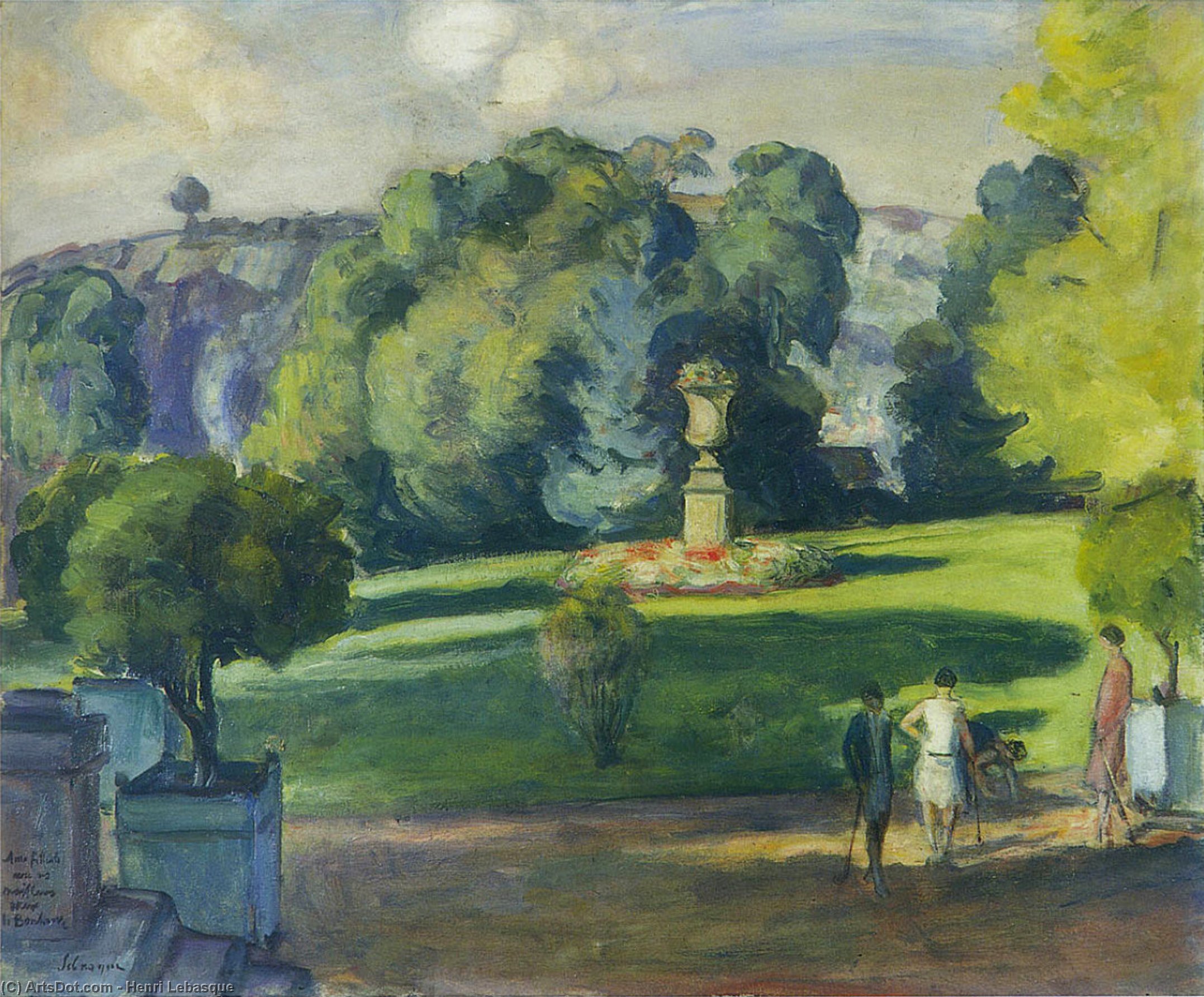 Wikioo.org - The Encyclopedia of Fine Arts - Painting, Artwork by Henri Lebasque - Women in the Gardens at St Cloud