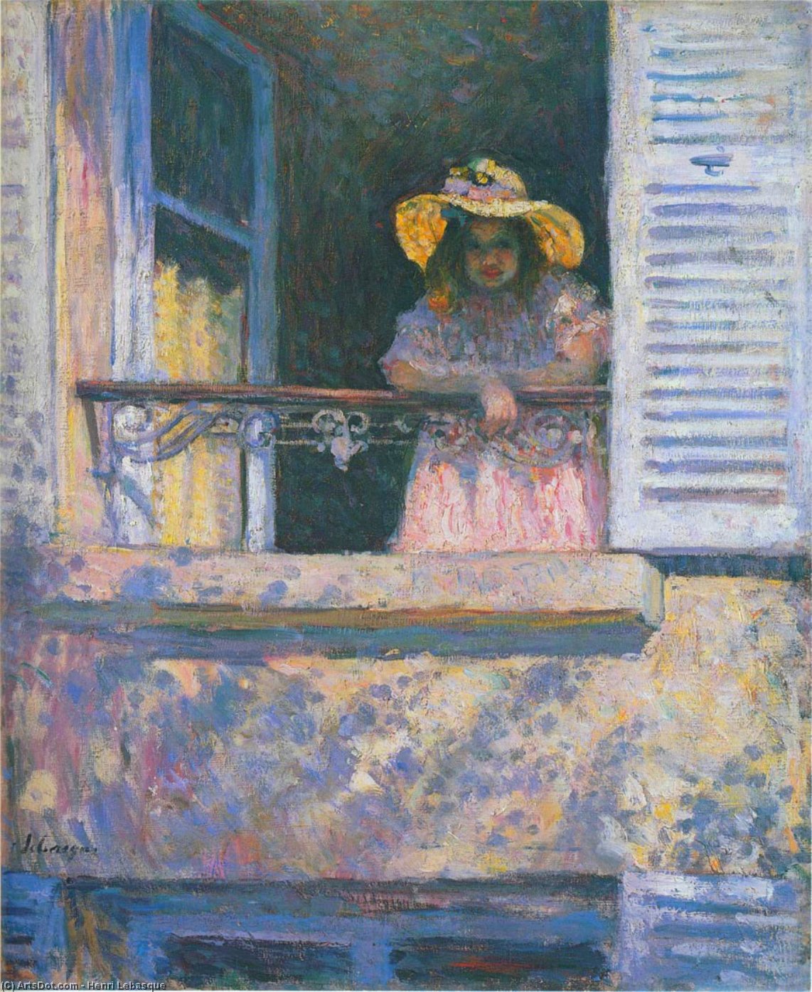 Wikioo.org - The Encyclopedia of Fine Arts - Painting, Artwork by Henri Lebasque - Young Girl in a Window