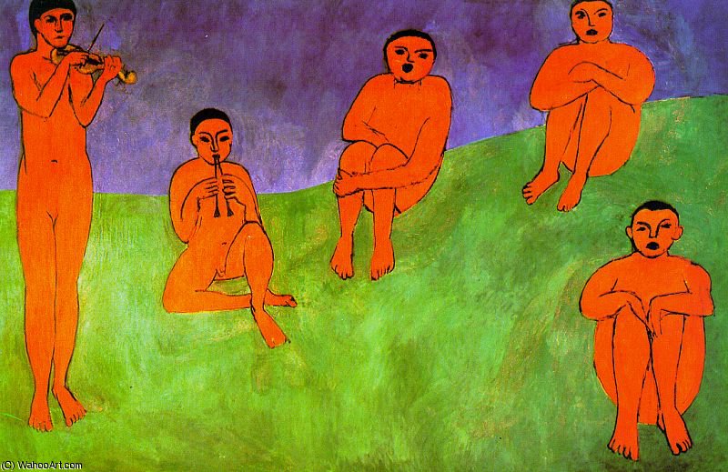 Wikoo.org - موسوعة الفنون الجميلة - اللوحة، العمل الفني Henri Matisse - Music - oil on canvas -