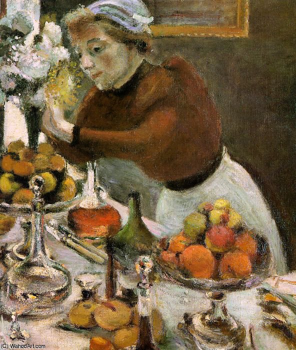 WikiOO.org - Енциклопедия за изящни изкуства - Живопис, Произведения на изкуството Henri Matisse - the dinner table (detail) -