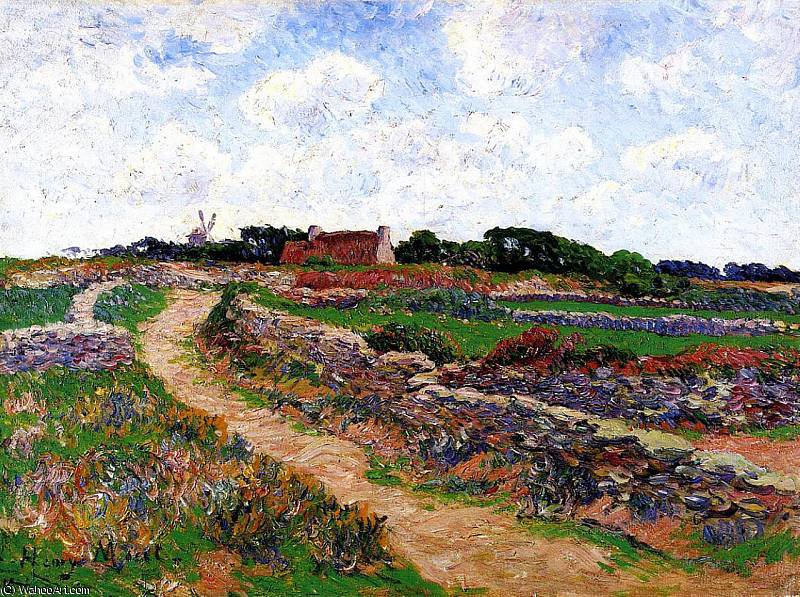 WikiOO.org - Encyclopedia of Fine Arts - Lukisan, Artwork Henri Moret - A Path in Cholars Finistere
