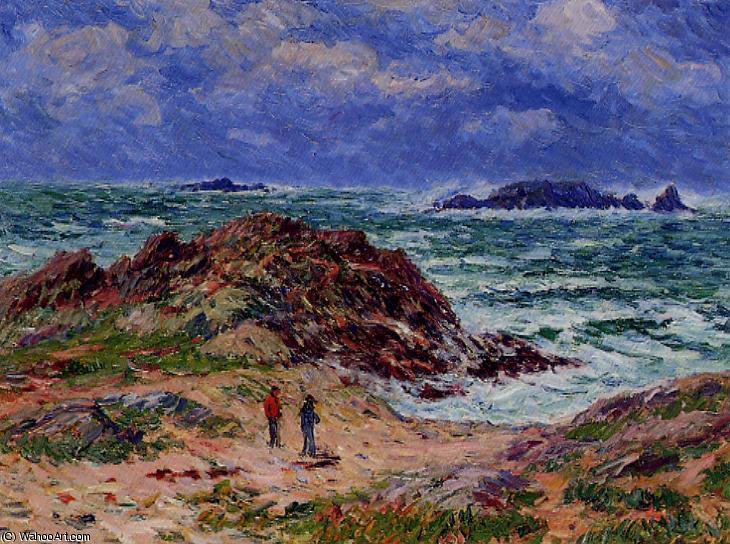 Wikioo.org - The Encyclopedia of Fine Arts - Painting, Artwork by Henri Moret - By the Sea in Southern Brittany