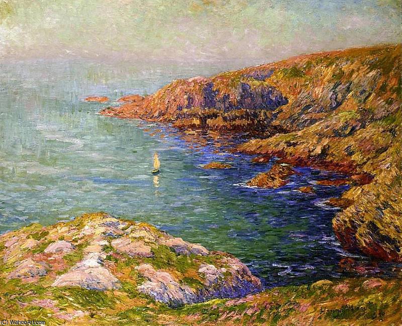 WikiOO.org - دایره المعارف هنرهای زیبا - نقاشی، آثار هنری Henri Moret - Calm Coast of Brittany