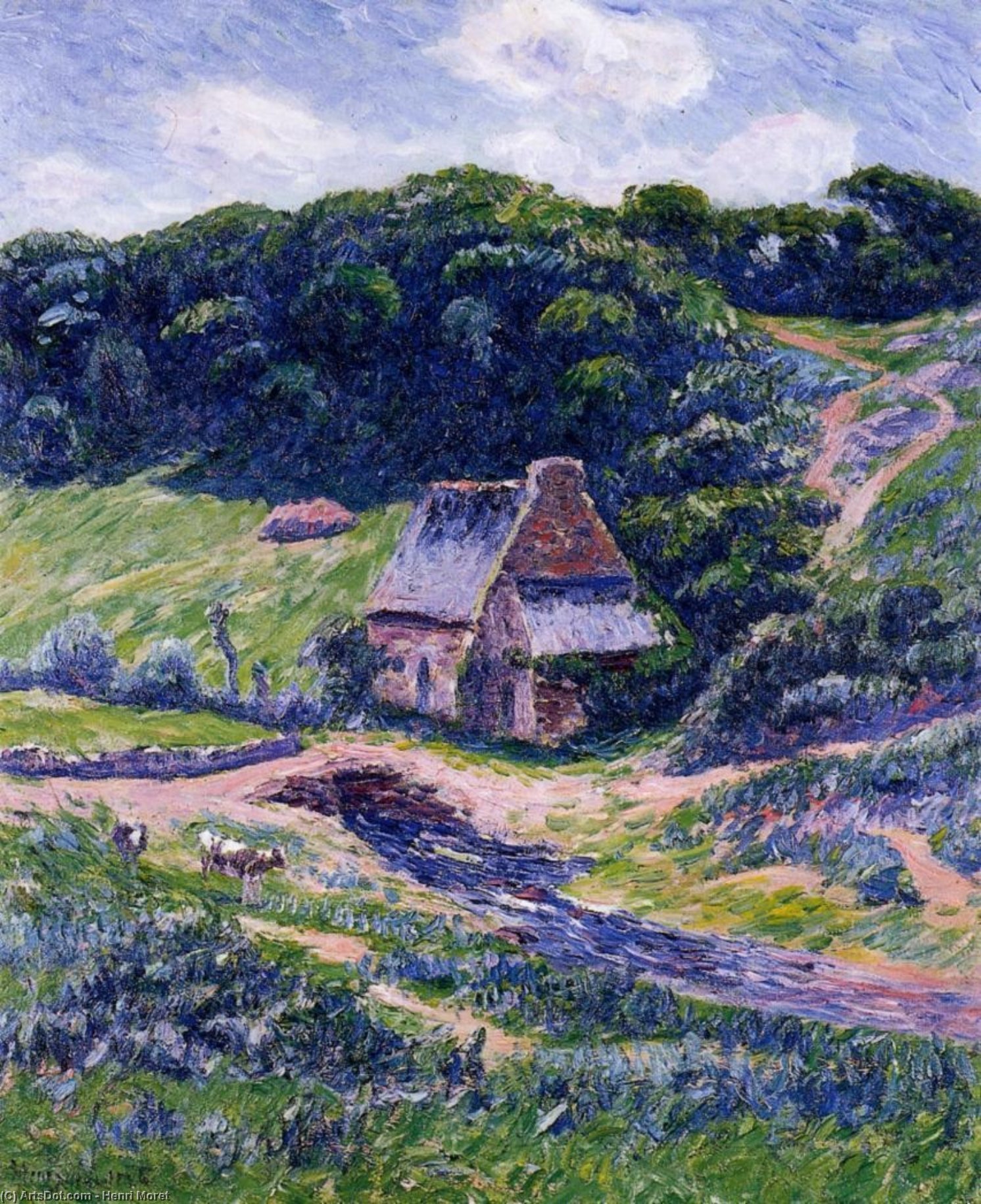 Wikioo.org - The Encyclopedia of Fine Arts - Painting, Artwork by Henri Moret - Farm at Doelan