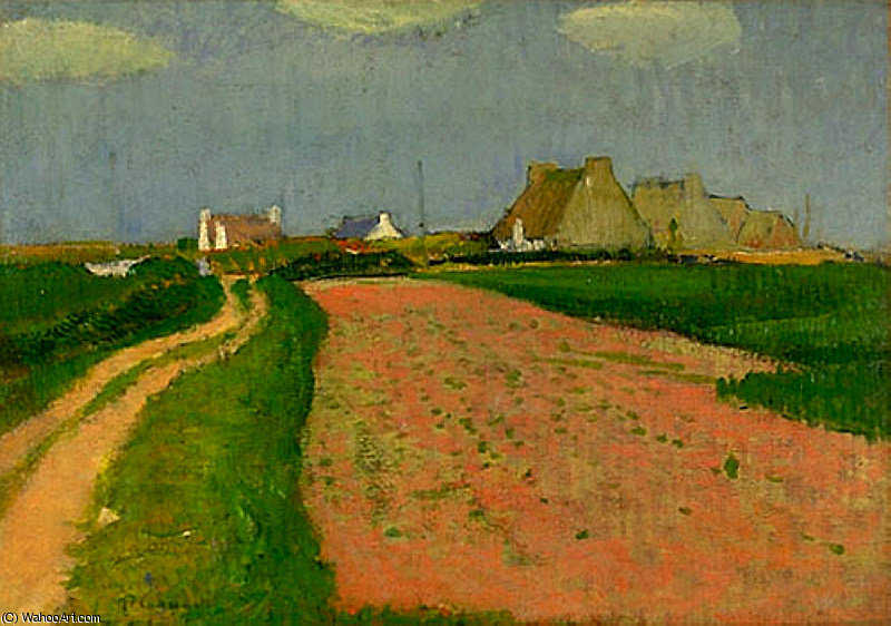 Wikioo.org - The Encyclopedia of Fine Arts - Painting, Artwork by Henri Moret - Paysage de Bretagne