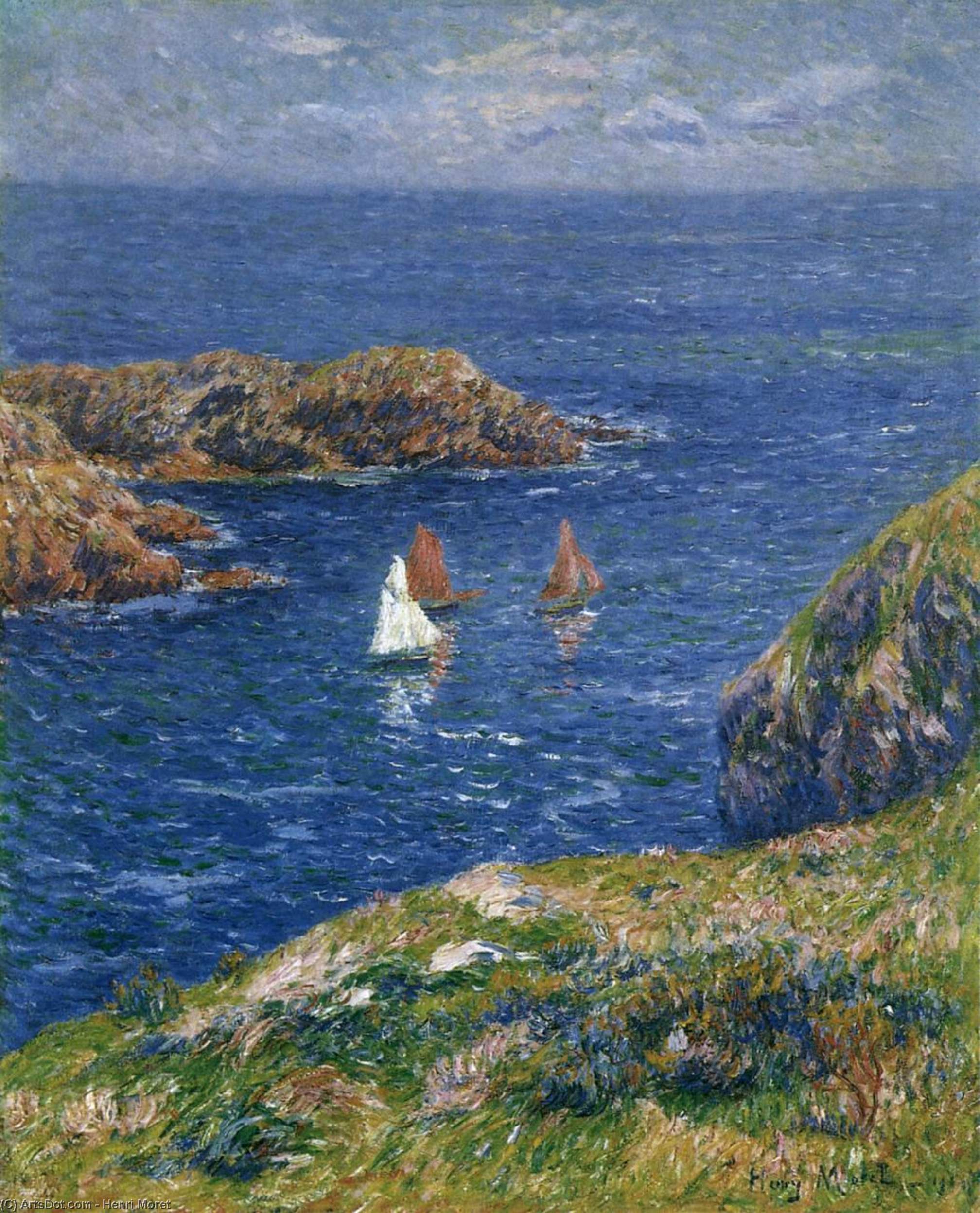 Wikioo.org - The Encyclopedia of Fine Arts - Painting, Artwork by Henri Moret - quessant calm day