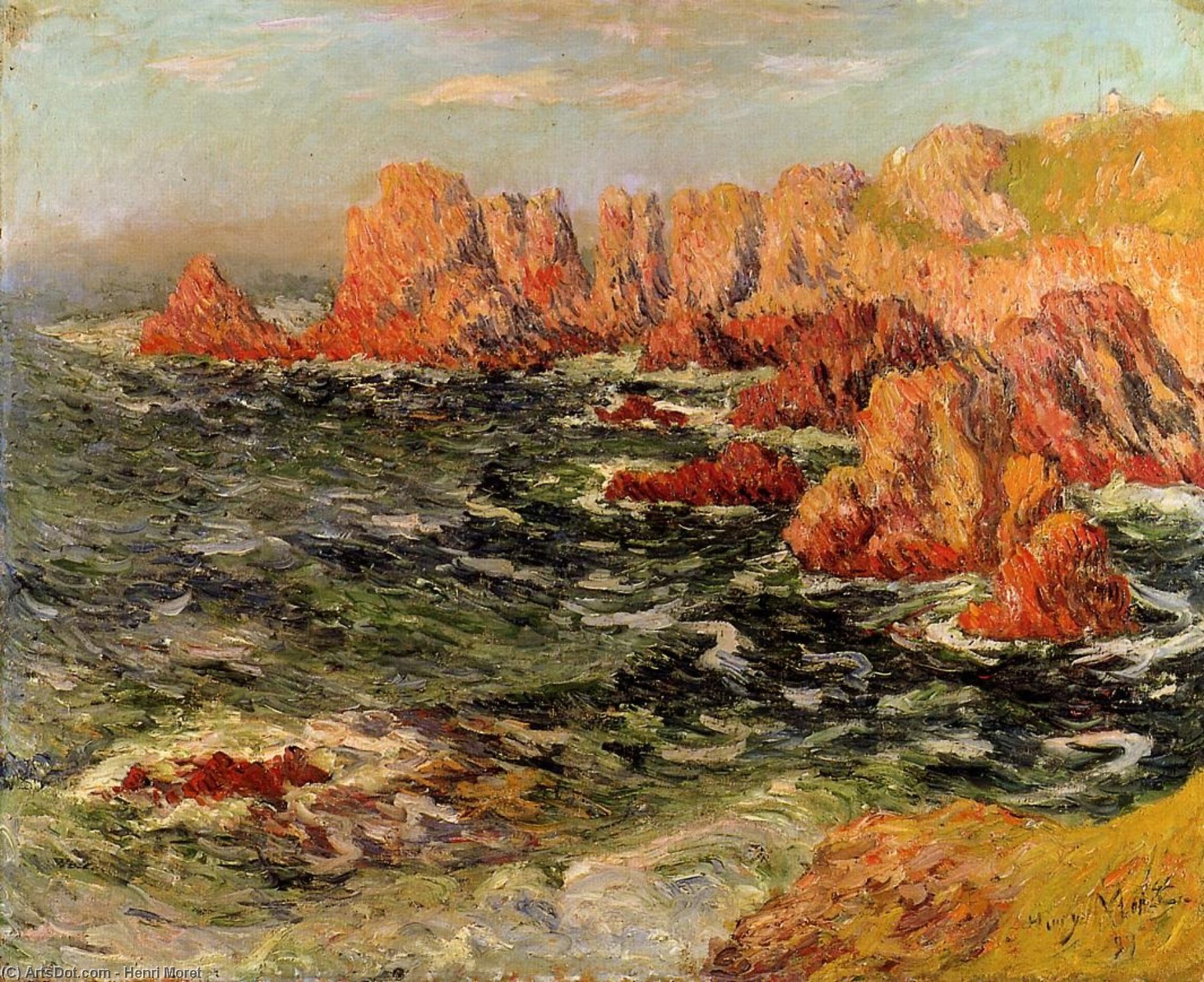 Wikioo.org - The Encyclopedia of Fine Arts - Painting, Artwork by Henri Moret - the breton coast