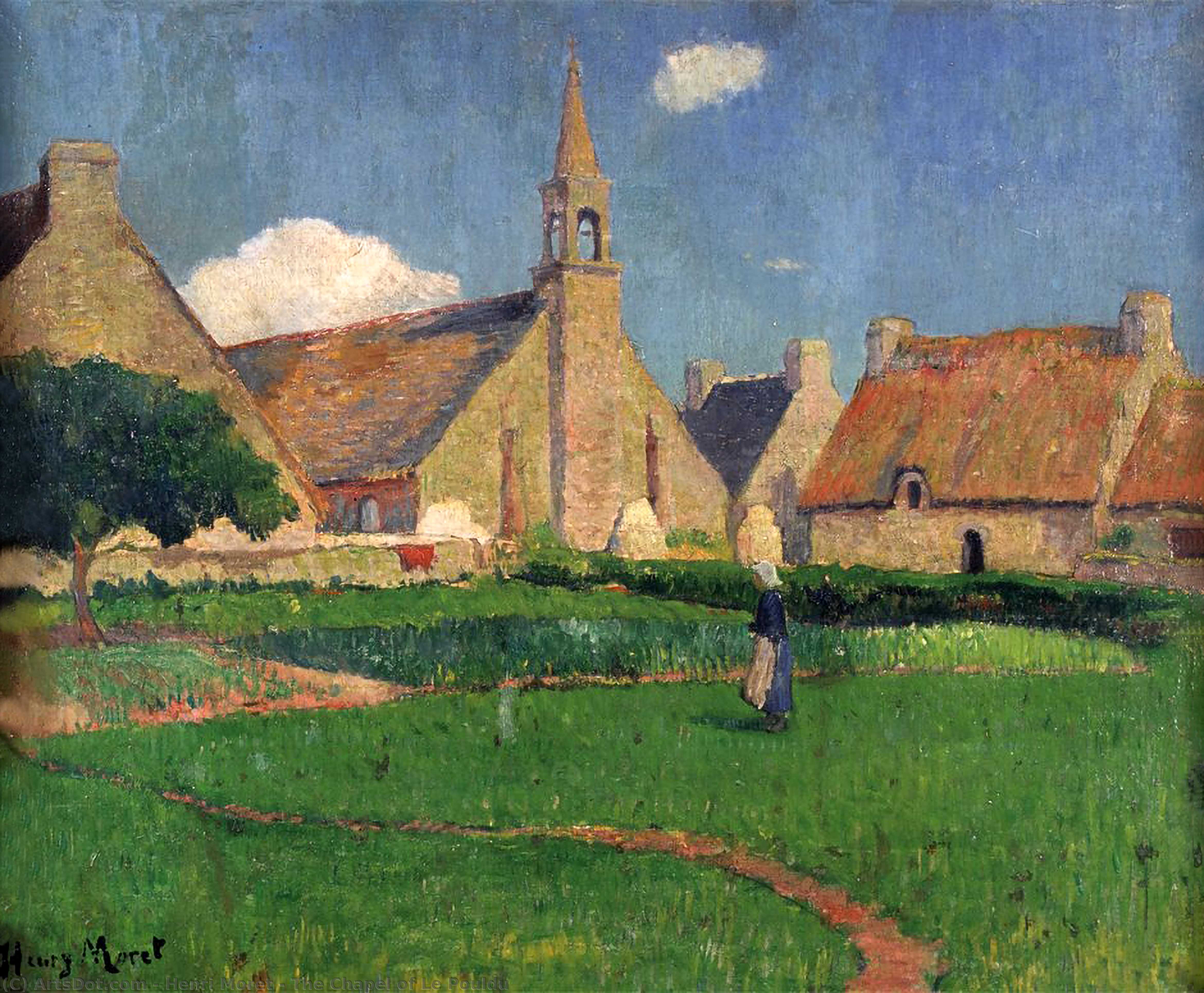Wikioo.org - The Encyclopedia of Fine Arts - Painting, Artwork by Henri Moret - The Chapel of Le Pouldu