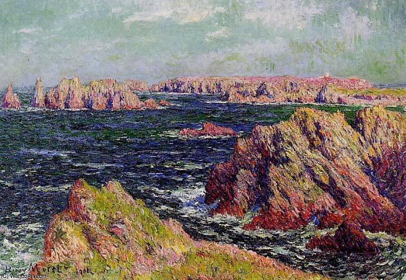 WikiOO.org - Енциклопедія образотворчого мистецтва - Живопис, Картини
 Henri Moret - The Cliffs of Belle Ile