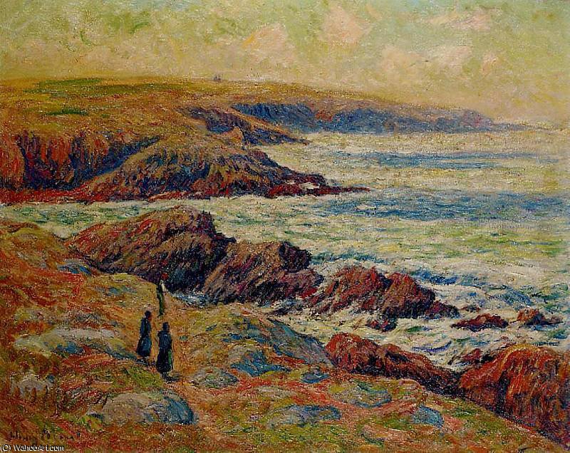 Wikioo.org - The Encyclopedia of Fine Arts - Painting, Artwork by Henri Moret - The Coast near Douarnenez