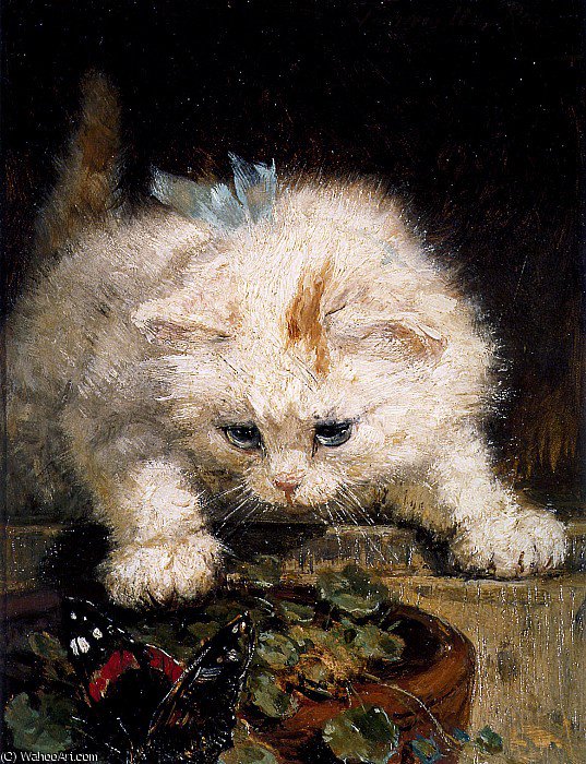 Wikioo.org - The Encyclopedia of Fine Arts - Painting, Artwork by Henriette Ronner Knip - temptation sun