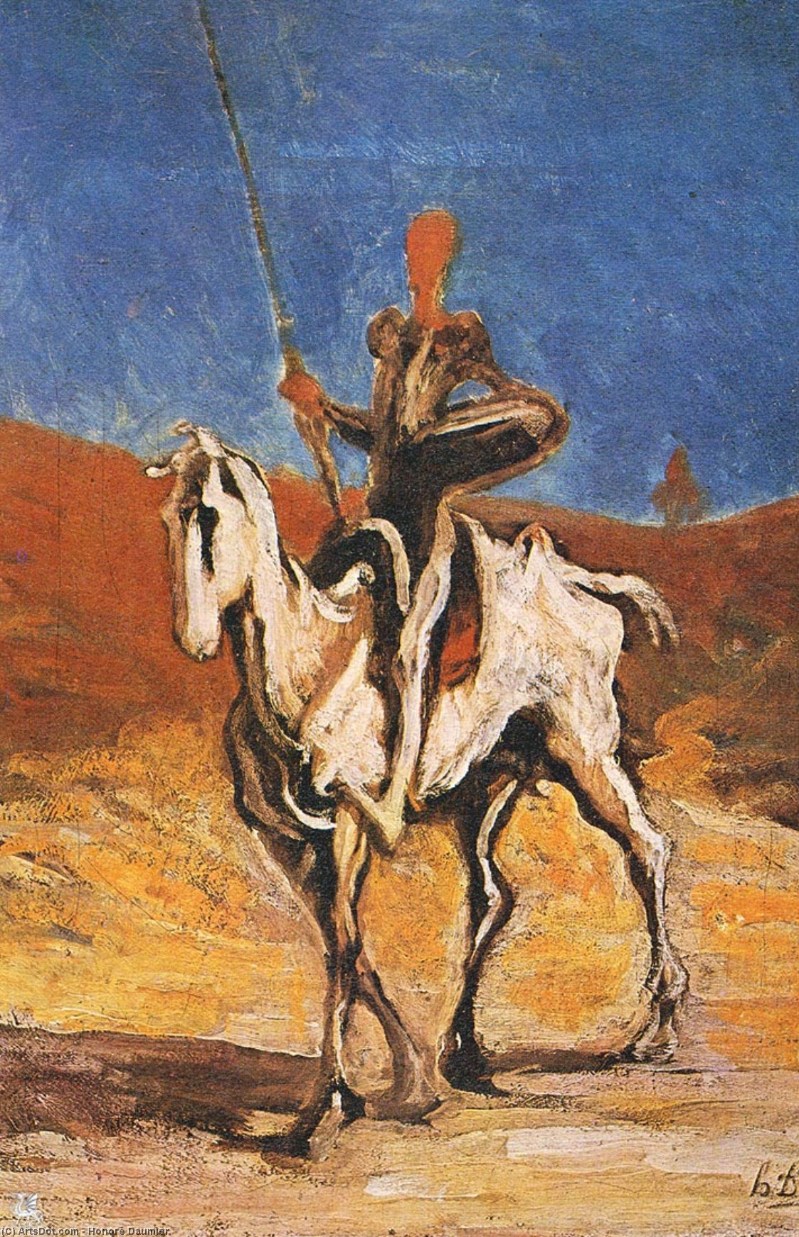 WikiOO.org – 美術百科全書 - 繪畫，作品 Honoré Daumier - 嘛 杜米埃 唐 Quichotte