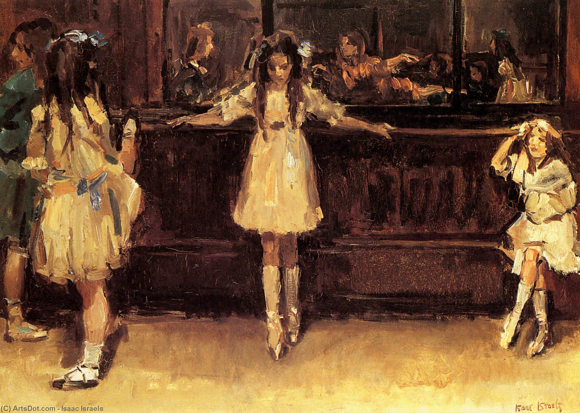 Wikioo.org - The Encyclopedia of Fine Arts - Painting, Artwork by Isaac Lazarus Israels - Ballet school in London Sun