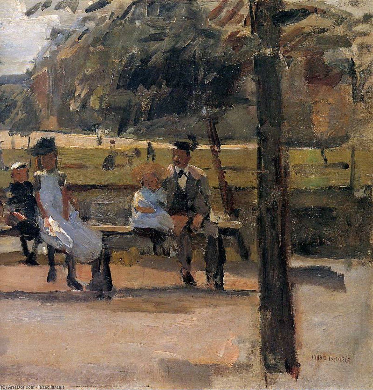 Wikioo.org - The Encyclopedia of Fine Arts - Painting, Artwork by Isaac Lazarus Israels - Children in Oosterpark Sun