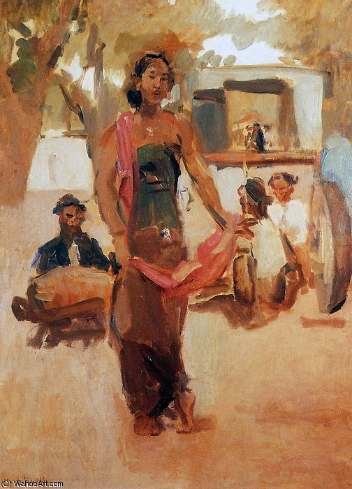 Wikioo.org - The Encyclopedia of Fine Arts - Painting, Artwork by Isaac Lazarus Israels - Dancer from Java Sun