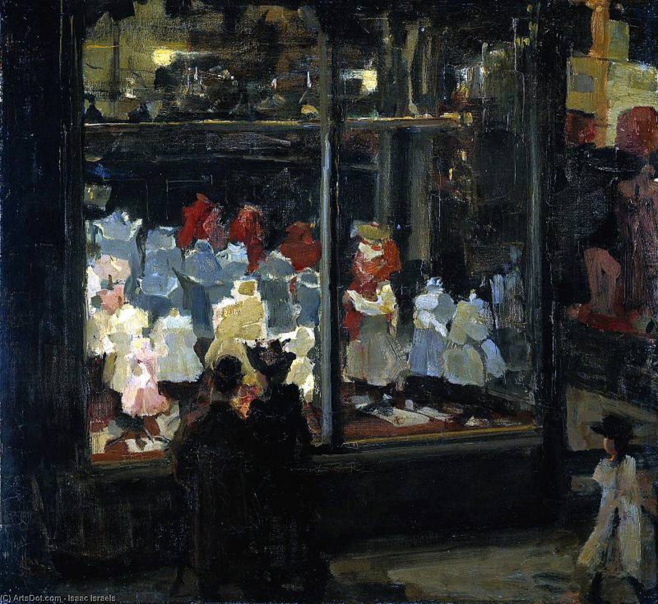 Wikioo.org - The Encyclopedia of Fine Arts - Painting, Artwork by Isaac Lazarus Israels - Shop window Sun