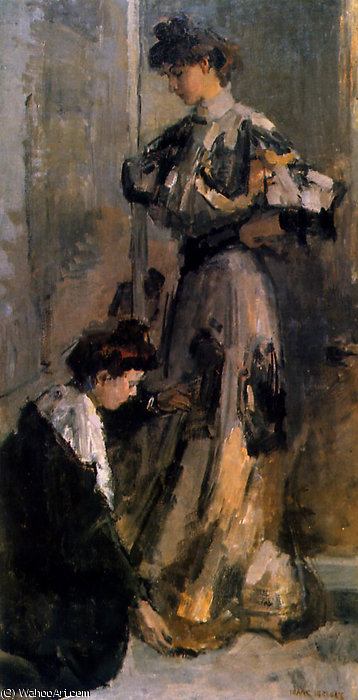 Wikioo.org - The Encyclopedia of Fine Arts - Painting, Artwork by Isaac Lazarus Israels - The seamstress Hirsch Sun